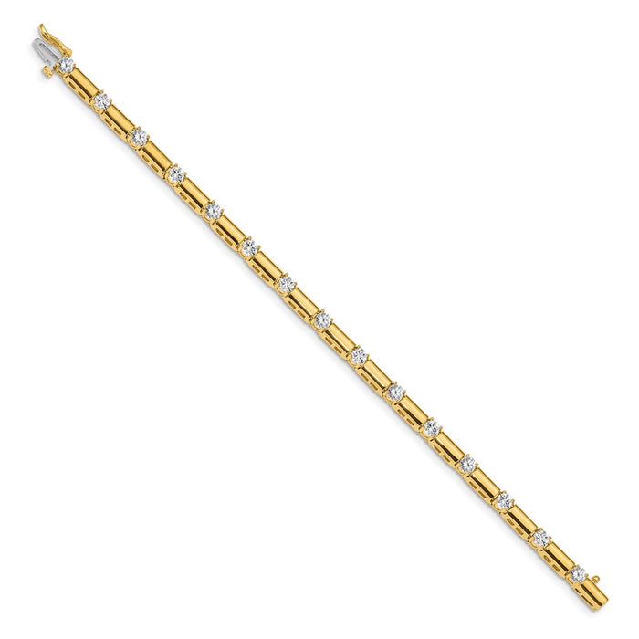 Shop Exclusive 14K Gold AAA Diamond Tennis Bracelet - Stylish & Affordable Luxury-2