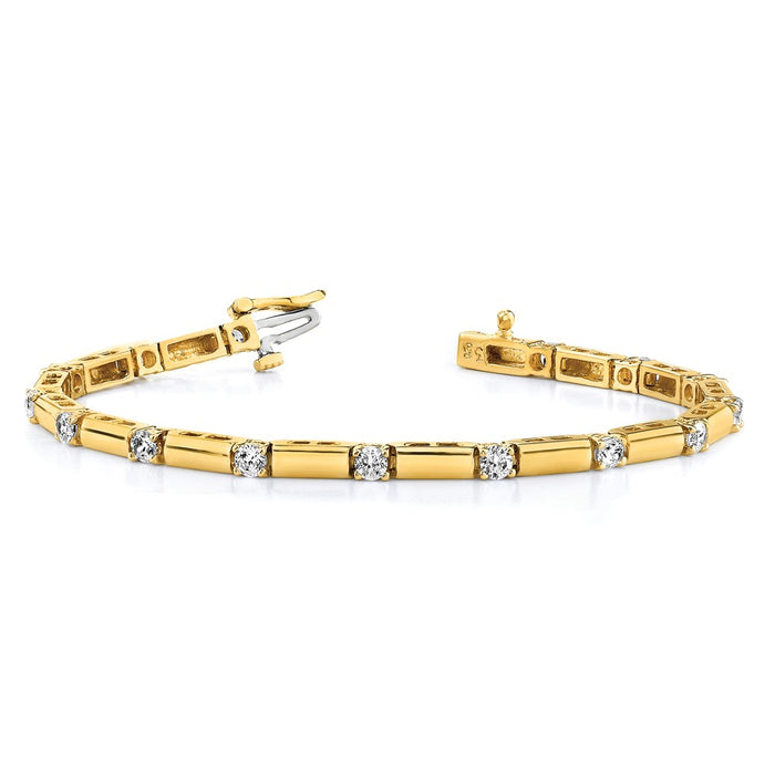 Shop Exclusive 14K Gold AAA Diamond Tennis Bracelet - Stylish & Affordable Luxury-3