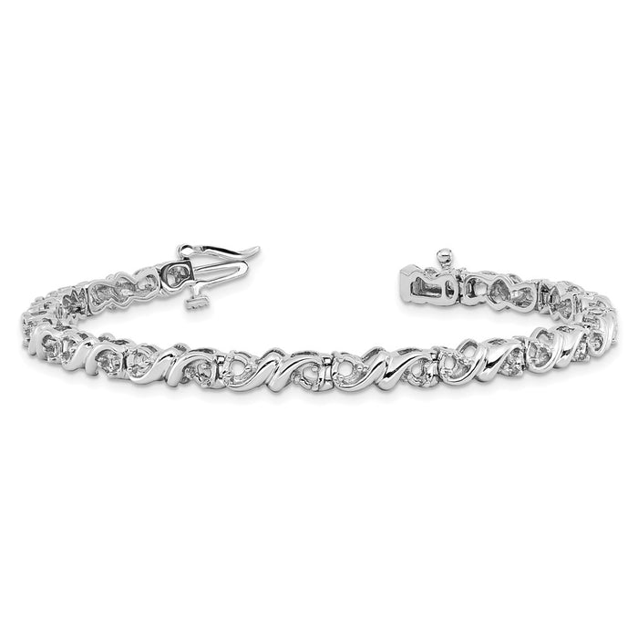 Shop Exclusive 14K White Gold 2.1mm Tennis Bracelet Setting - Stylish Luxury-3