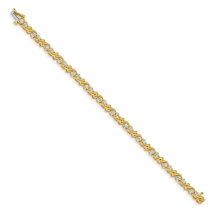 High-Quality 14K Gold 2.4mm Diamond Tennis Bracelet Setting - Stylish Value!-2