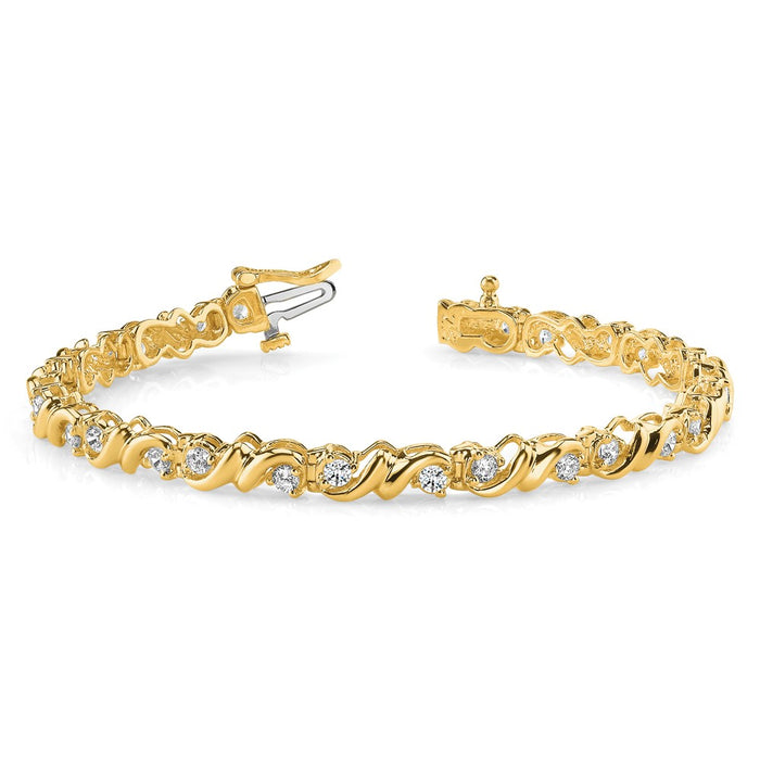 Buy 14K Gold AAA Diamond Tennis Bracelet - Stylish Luxury at an Affordable Price-3