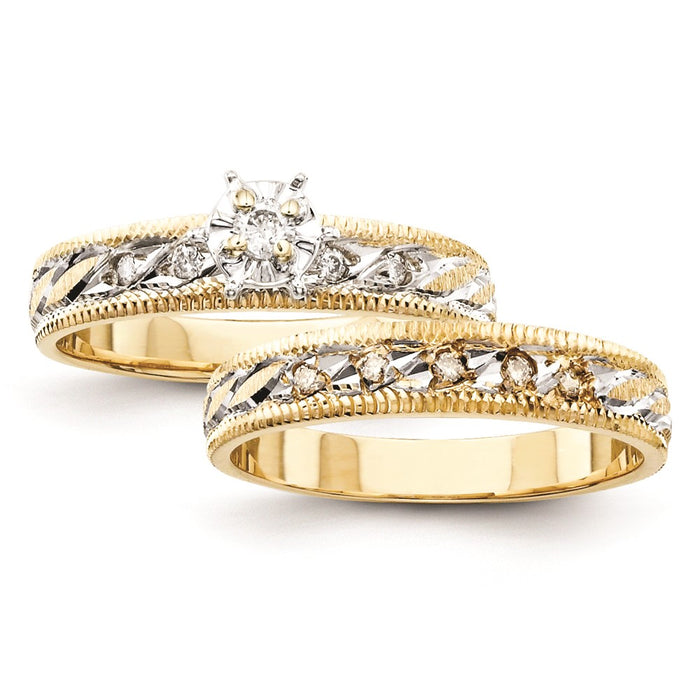 Buy 14K Gold Trio Engagement Ring Setting - Stylish & Affordable Choice!-2