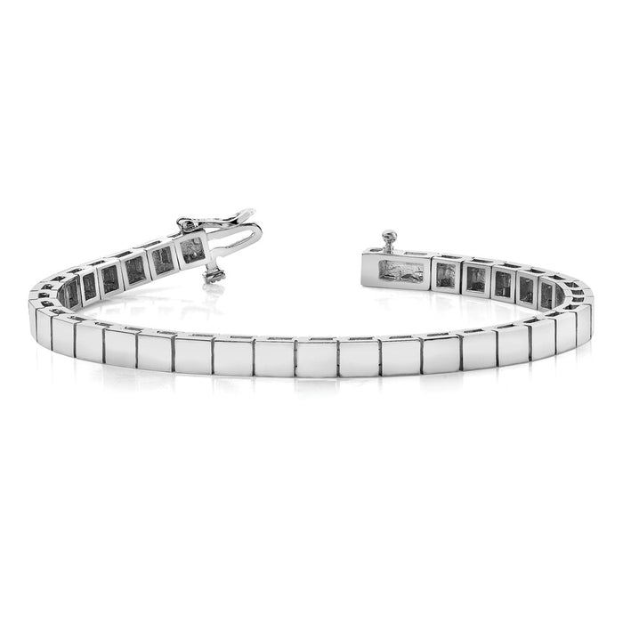 Buy Stylish 14K White Gold Add-a-Diamond Bracelet - 33 Settings for 4mm Diamonds-3