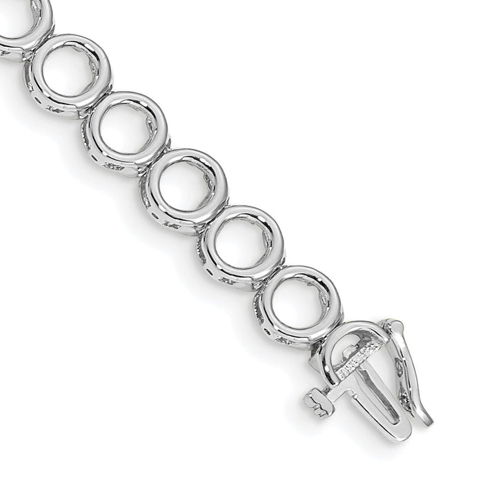 Shop Exclusive 14K White Gold Tennis Bracelet - 24 Settings for 2.75mm Stones at Affordable Price-1
