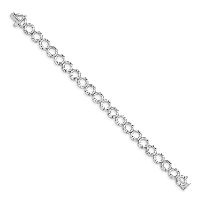 High-Quality 14K White Gold Add-a-Diamond Tennis Bracelet - 22 Stones, Stylish Value-2