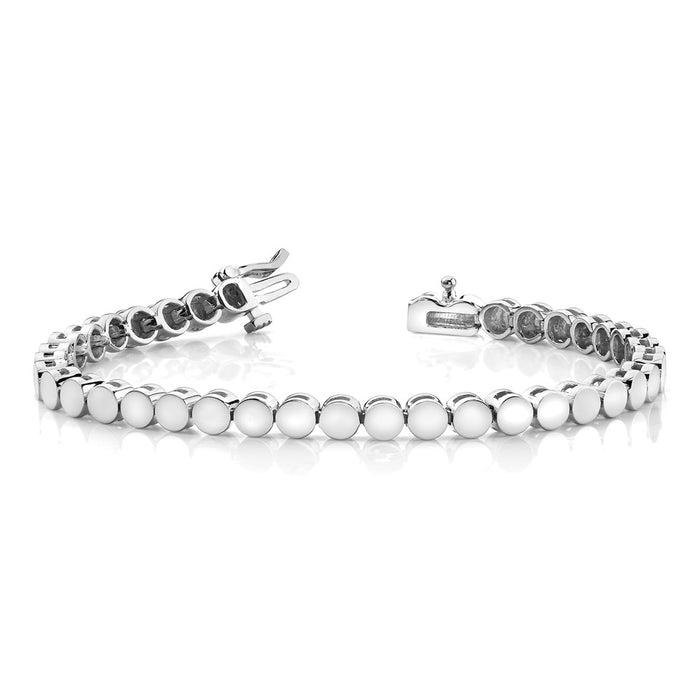 Exclusive 14K White Gold Add-A-Diamond Bracelet, 47 Stones Up to 2.75mm - Stylish Value!-3