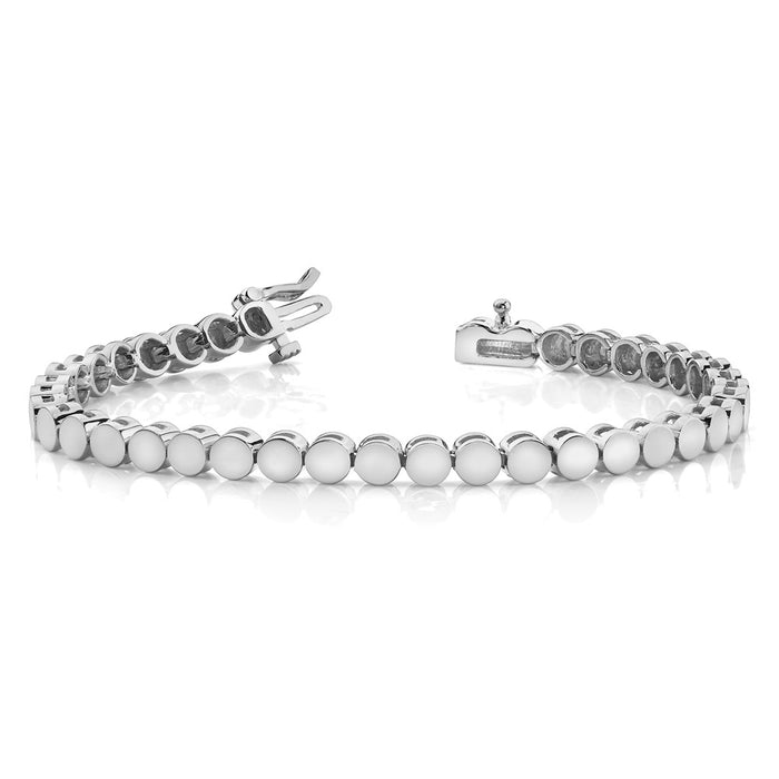 Exclusive 14K White Gold Add-a-Diamond Bracelet, 39 Stones, 3mm - Stylish Value!-3