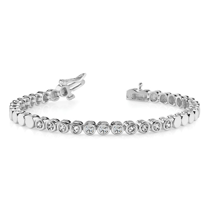 Exclusive 14K White Gold Add-a-Diamond Bracelet, 39 Stones, 3mm - Stylish Value!-4