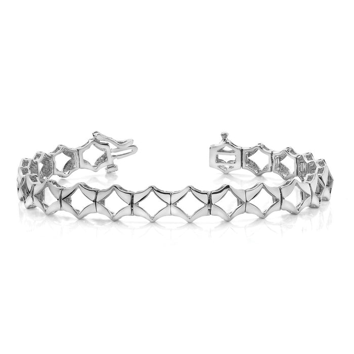 Buy Stylish 14K White Gold Add-A-Diamond Tennis Bracelet, 21 Stones, 2.75mm-3