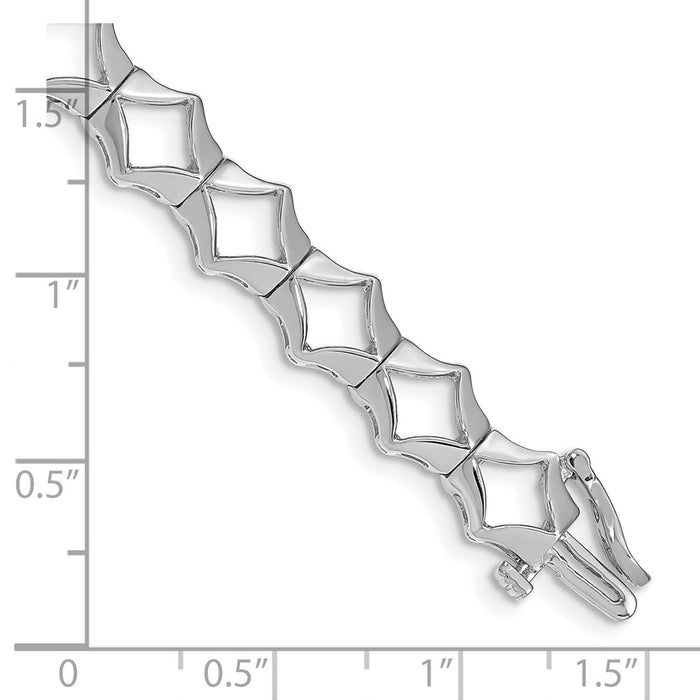 Buy Stylish 14K White Gold Add-A-Diamond Tennis Bracelet, 21 Stones, 2.75mm-4