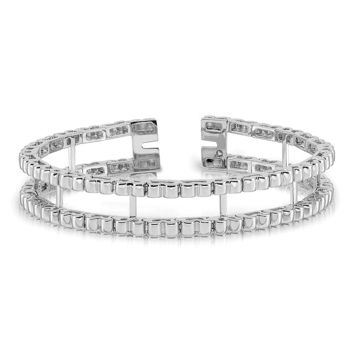 High-Quality 14K White Gold Tennis Jacket Setting - Stylish & Affordable!-3