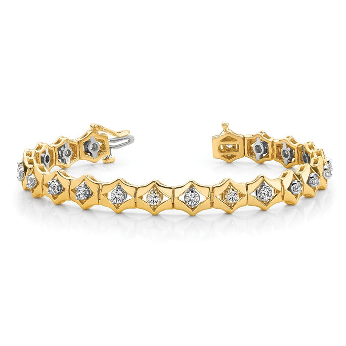 Shop Stylish 14K Gold Add-a-Diamond Tennis Bracelet for 19 Stones, 3.25mm-4