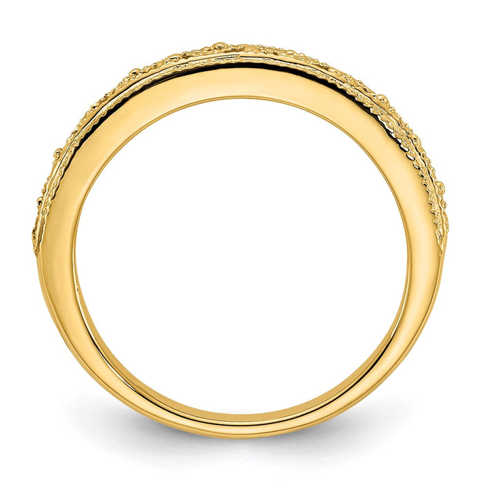 Buy Affordable 14K Gold 3mm Intricate Filigree Wedding Band - Luxury Style-2