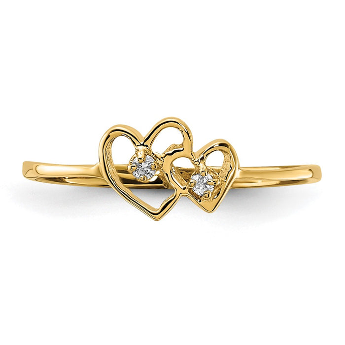 Shop Exclusive 14K White Gold Heart-Shaped Ring with VS Diamonds - Stylish Luxury-4