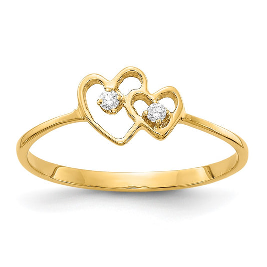 Shop Exclusive 14K White Gold Heart-Shaped Ring with VS Diamonds - Stylish Luxury