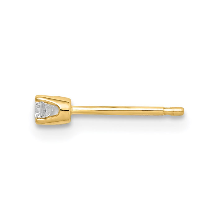 Buy Stylish 14K Gold Single Diamond Stud Earring - Luxury at an Affordable Price-2