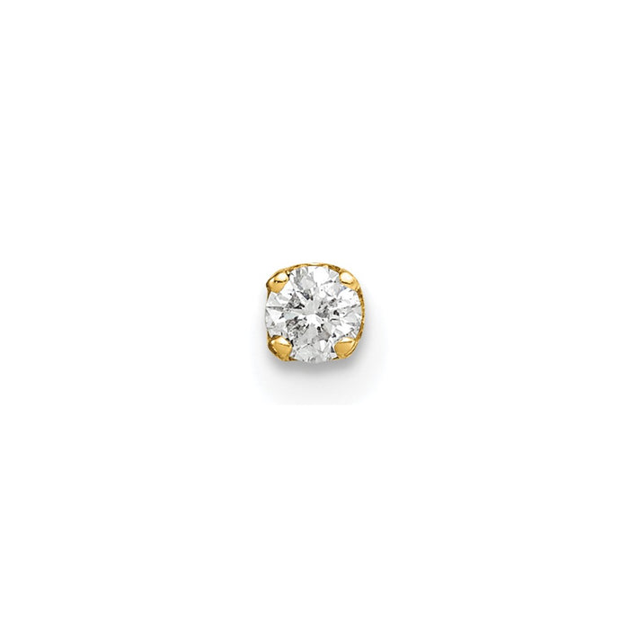 Buy 14K Gold Single Diamond Stud Earring - Stylish & Affordable Luxury-1