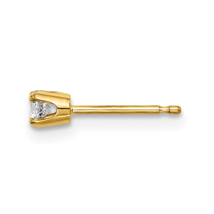 Shop 14K Gold Single Diamond Stud Earring - Stylish Luxury at an Affordable Price-2
