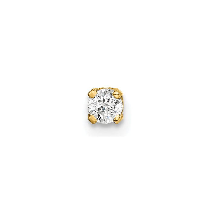 Shop 14K Gold Single Diamond Stud Earring - Stylish Luxury at an Affordable Price-1
