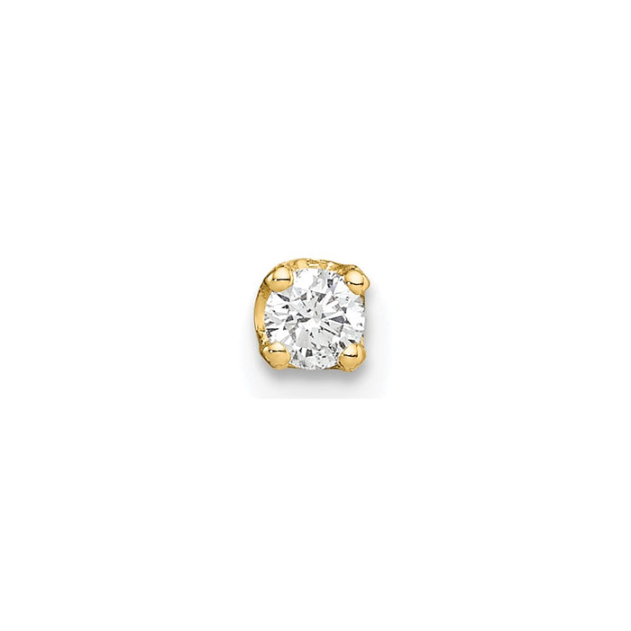High-Quality 14K Gold Single Diamond Stud Earring - Stylish Luxury Value-1