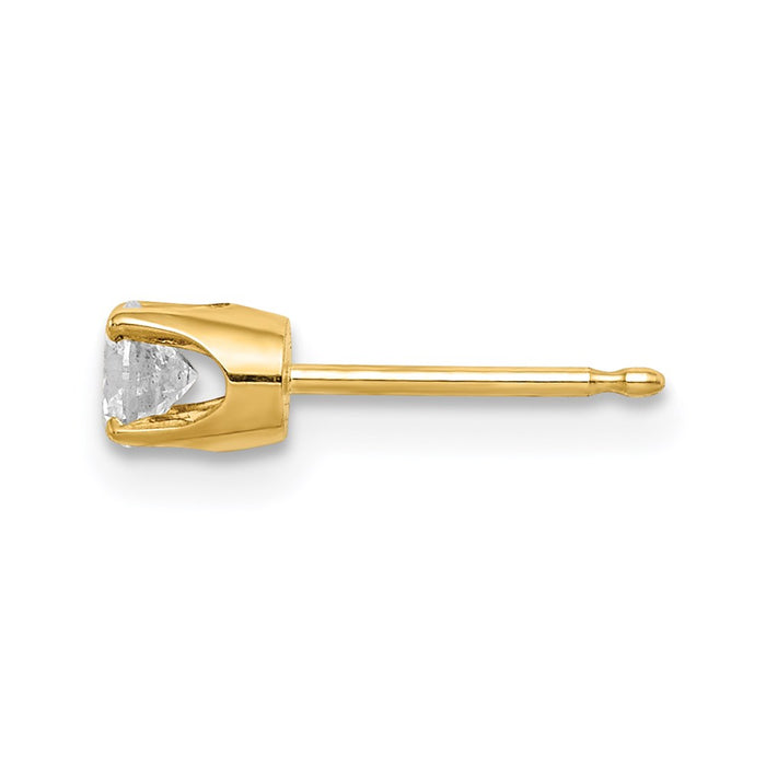 Shop Exclusive 14K Gold Single Diamond Stud Earring - Stylish and Affordable-2
