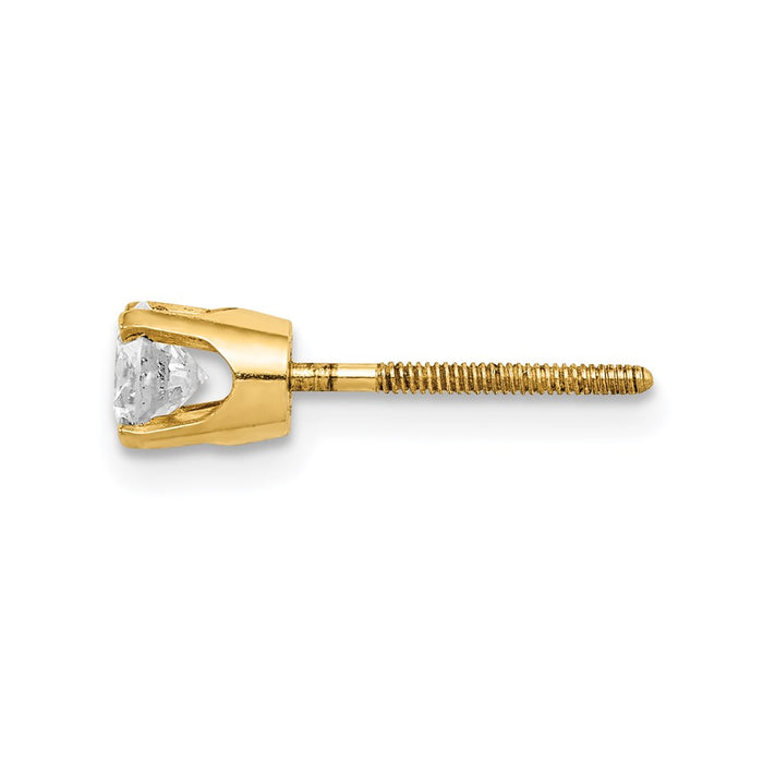 Exclusive 14K Gold Single Diamond Stud Earring - Stylish Value for You-2