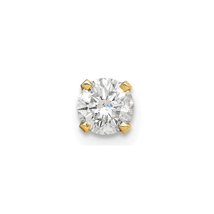 Exclusive 14K Gold Single Diamond Stud Earring - Stylish Value for You-1