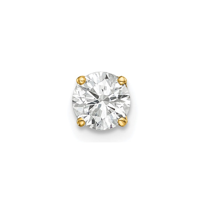 High-Quality 14K Gold Single Diamond Stud Earring - Stylish Luxury Value-1