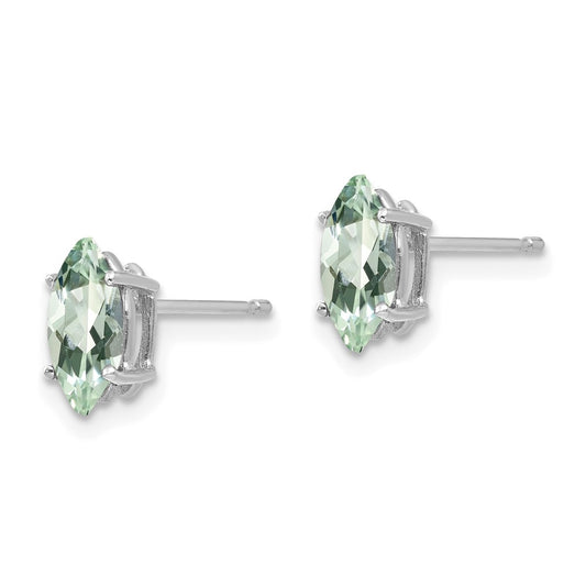Shop Exclusive 14K Gold Marquise Green Quartz Earrings - 8x4mm, Stylish Value!