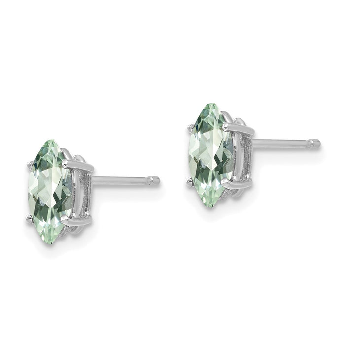 Shop Exclusive 14K Gold Marquise Green Quartz Earrings - 8x4mm, Stylish Value!-2