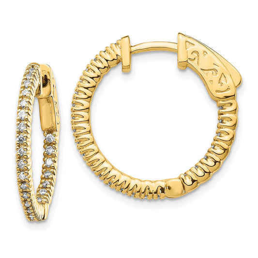 Exclusive 14K Gold 3/8 Carat Lab-Grown Diamond Hoop Earrings - Stylish Value!