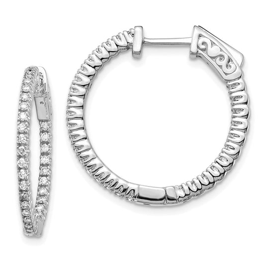 Buy Exclusive 14K White Gold 5/8 Carat Lab-Grown Diamond Hoop Earrings - Stylish Clarity!
