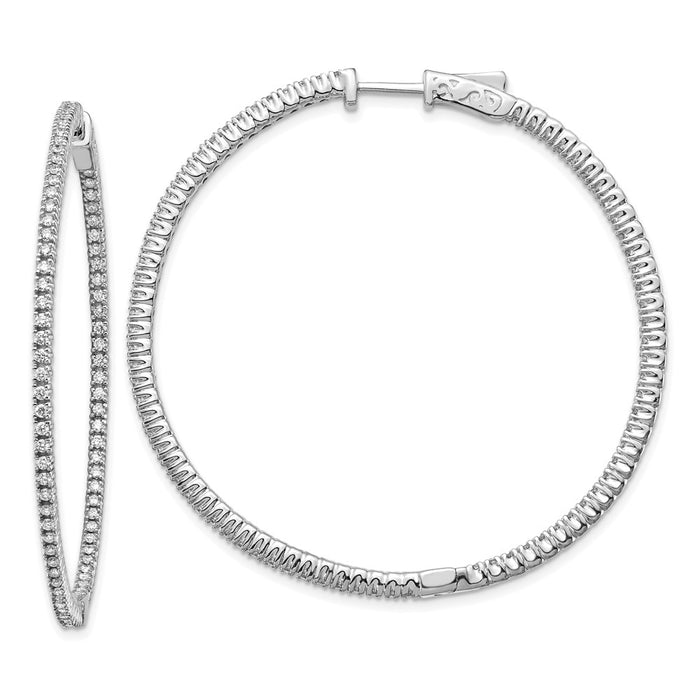 Shop Exclusive 14K White Gold 1.25 Carat Lab-Grown Diamond Hoop Earrings-1