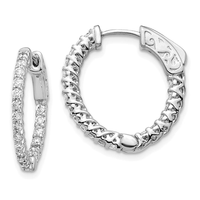 Buy Exclusive 14K White Gold Hoop Earrings | 3/4 Carat Lab-Grown Diamond Value-1