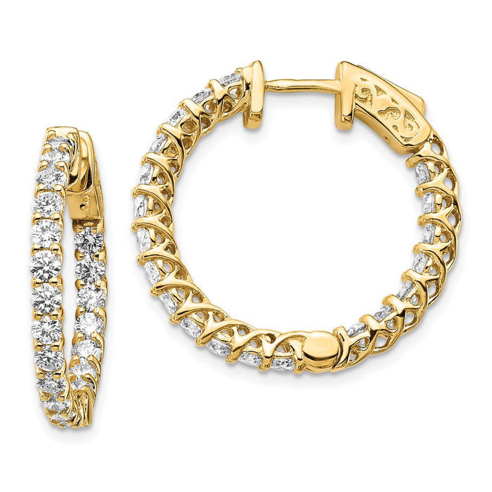 Shop Stylish 14K Gold 2.33 Carat Lab-Grown Diamond Hoop Earrings - Value Design!-1