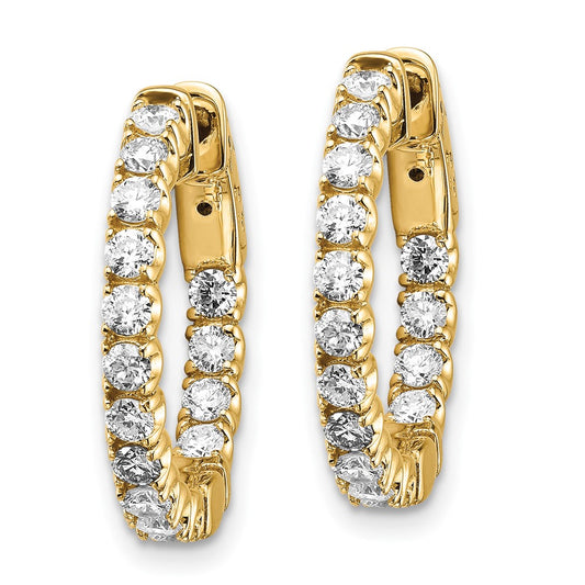 Buy Exclusive 14K Gold 1.5 Carat Lab-Grown Diamond Hoop Earrings - Stylish!