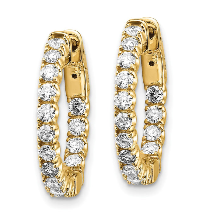 Buy Exclusive 14K Gold 1.5 Carat Lab-Grown Diamond Hoop Earrings - Stylish!-2