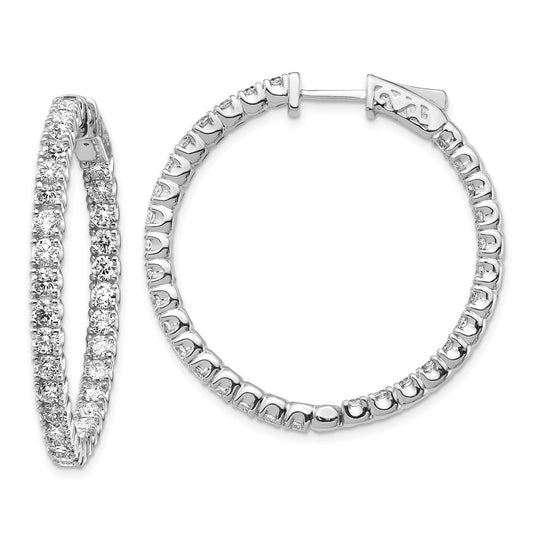 Exclusive 14K White Gold 4.33 Carat Lab-Grown Diamond Hoop Earrings