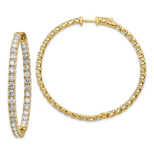 Shop Exclusive 14K Gold 7.25 Carat Lab-Grown Diamond Hoop Earrings - Stylish & Affordable!