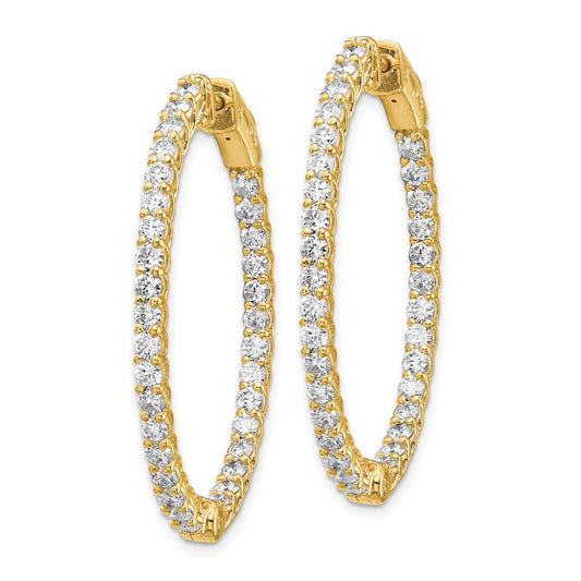 Buy Stylish 14K Gold Oval Hoop Earrings | 3.33 Carat Lab-Grown Diamonds