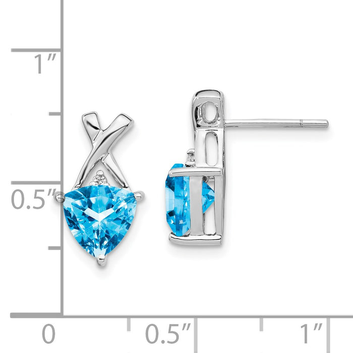 Shop Exclusive 14K White Gold Stud Earrings with 2.5ct Blue Topaz Value-4