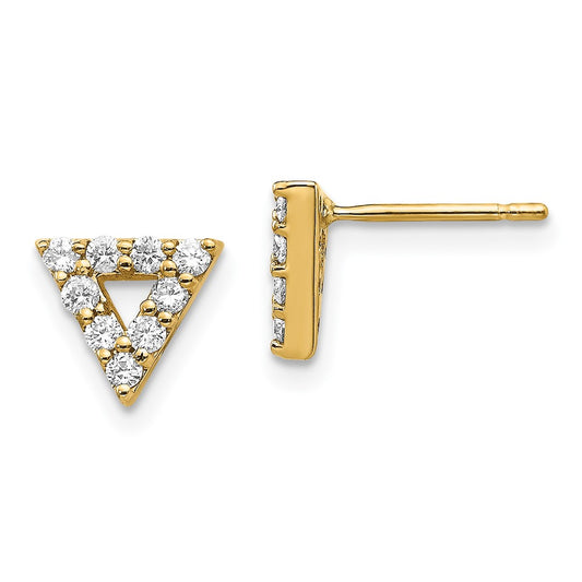 Buy Stylish 14K Gold Diamond Triangle Hoop Earrings | Exclusive Value Deal