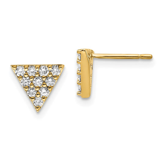 Exclusive 14K Gold Diamond Triangle Earrings | Stylish & Affordable Luxury
