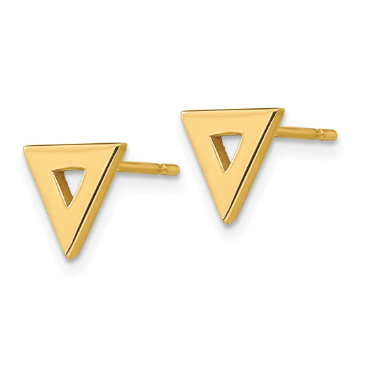 Shop Stylish 14K Gold Open Triangle Stud Earrings - Affordable Luxury Design
