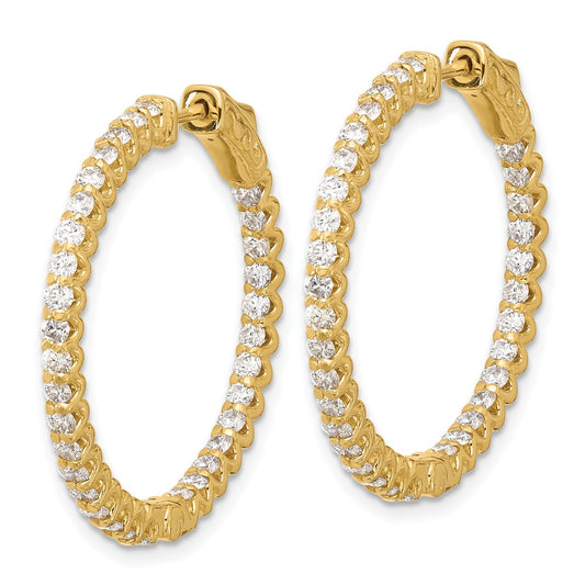 Shop Stylish 14K Gold 2.3ct Diamond Hoop Earrings - 66x2.0mm, Luxury Design