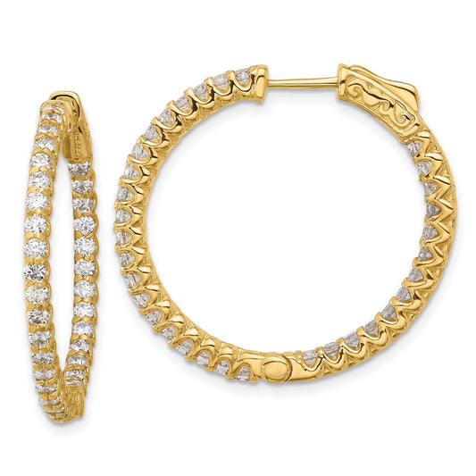 Shop Stylish 14K Gold 2.3ct Diamond Hoop Earrings - 66x2.0mm, Luxury Design
