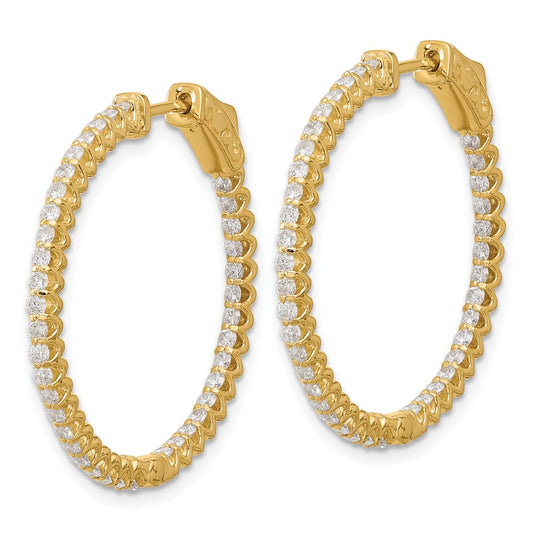 High-Quality 14K Gold 1.56ct Diamond Hoop Earrings - Stylish & Affordable!