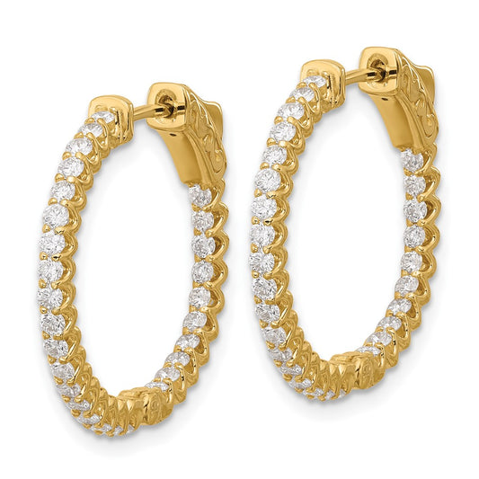 Buy Exclusive 14K Gold 1.12ct Diamond Hoop Earrings - Stylish 56mm Design