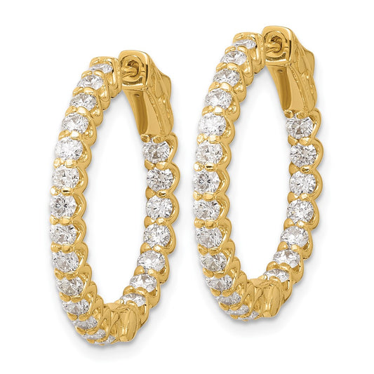 Exclusive 14K Gold 2.1ct Diamond Hoop Earrings - Stylish 42-2.3mm Design
