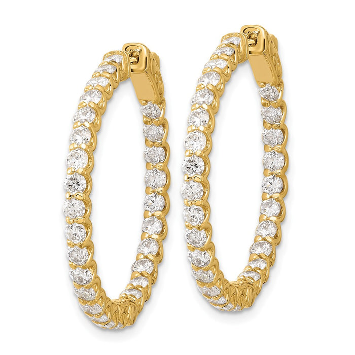 Buy Exclusive 14K Gold 3.2ct Diamond Hoop Earrings - Stylish & Affordable!-2